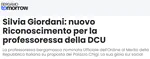 In the News: Prof. Silvia Giordani named an Officer of the Order of Merit of the Italian Republic