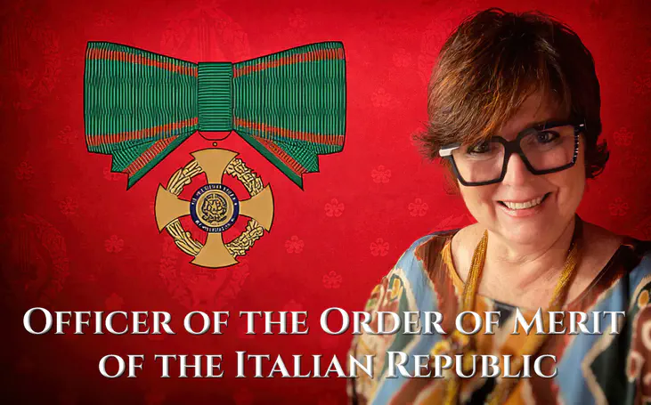 Professor Silvia Giordani awarded the Order of Merit of the Italian Republic with the rank of Officer (Ufficiale)