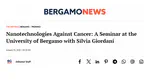 Nanotechnologies Against Cancer: A Seminar at the University of Bergamo with Silvia Giordani