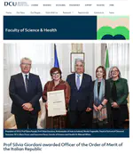 DCU News: Prof Silvia Giordani awarded Officer of the Order of Merit of the Italian Republic!