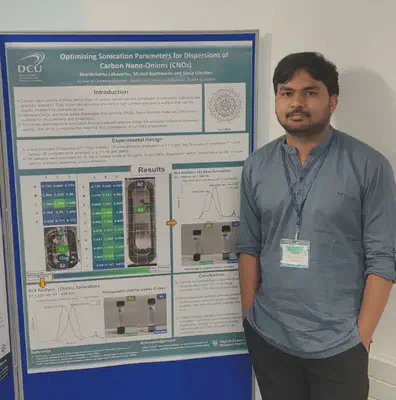 First-year PhD student Manikrishna Lakavathu presented a poster on his latest work