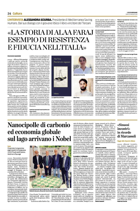 CNOs and the 2026 Nanochemistry Camp in L’Eco di Bergamo