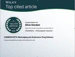 “CARBON DOTS: Bioimaging and Anticancer Drug Delivery” Named among the Top 10 Most-Cited Papers of 2024