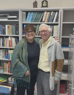 Prof. Silvia Giordani with Prof. Roger Leblanc.