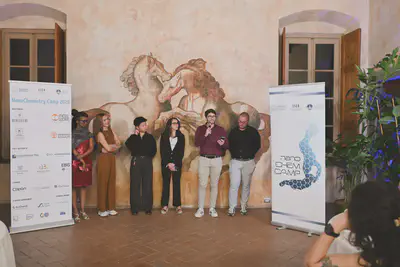 Dr. Riccardo Ossanna and the other winners during the best poster award ceremony.